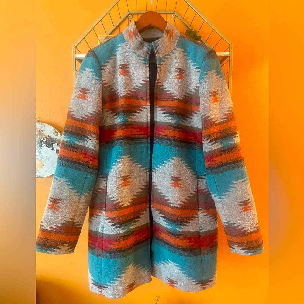 Western patterned coat - size M
